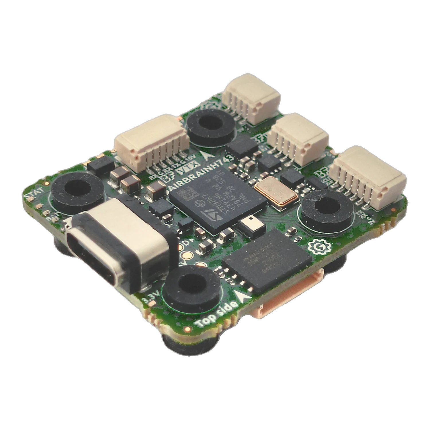 AirBrain H743 with anti-vibration grommets fitted
